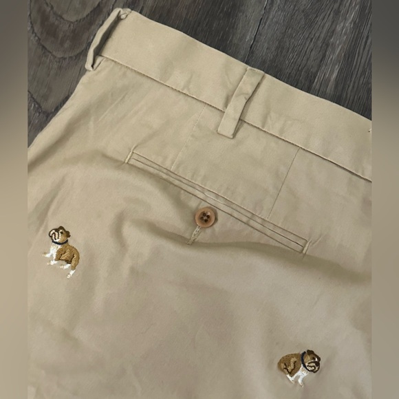 Men’s Polo Ralph Lauren Brown Embroidered Dogs Chino Stretch Shorts- 38 - Picture 14 of 14